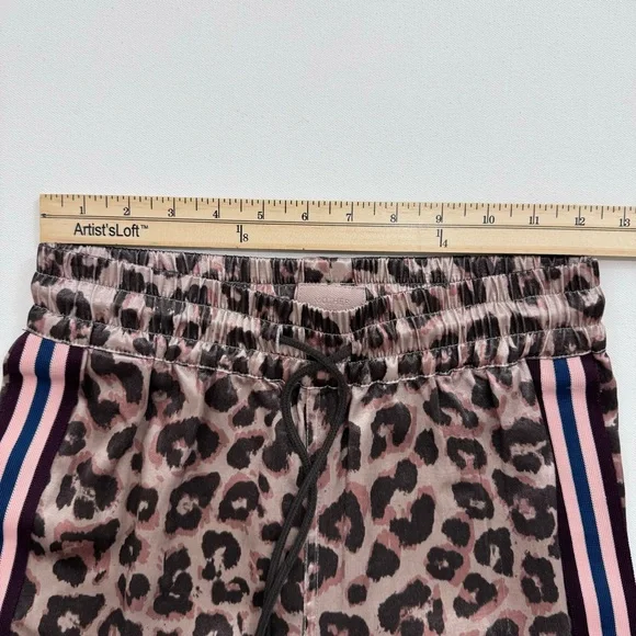 MOTHER The Lounger Leopard Print Ankle Track Pants‎ Size XS - Picture 7 of 9